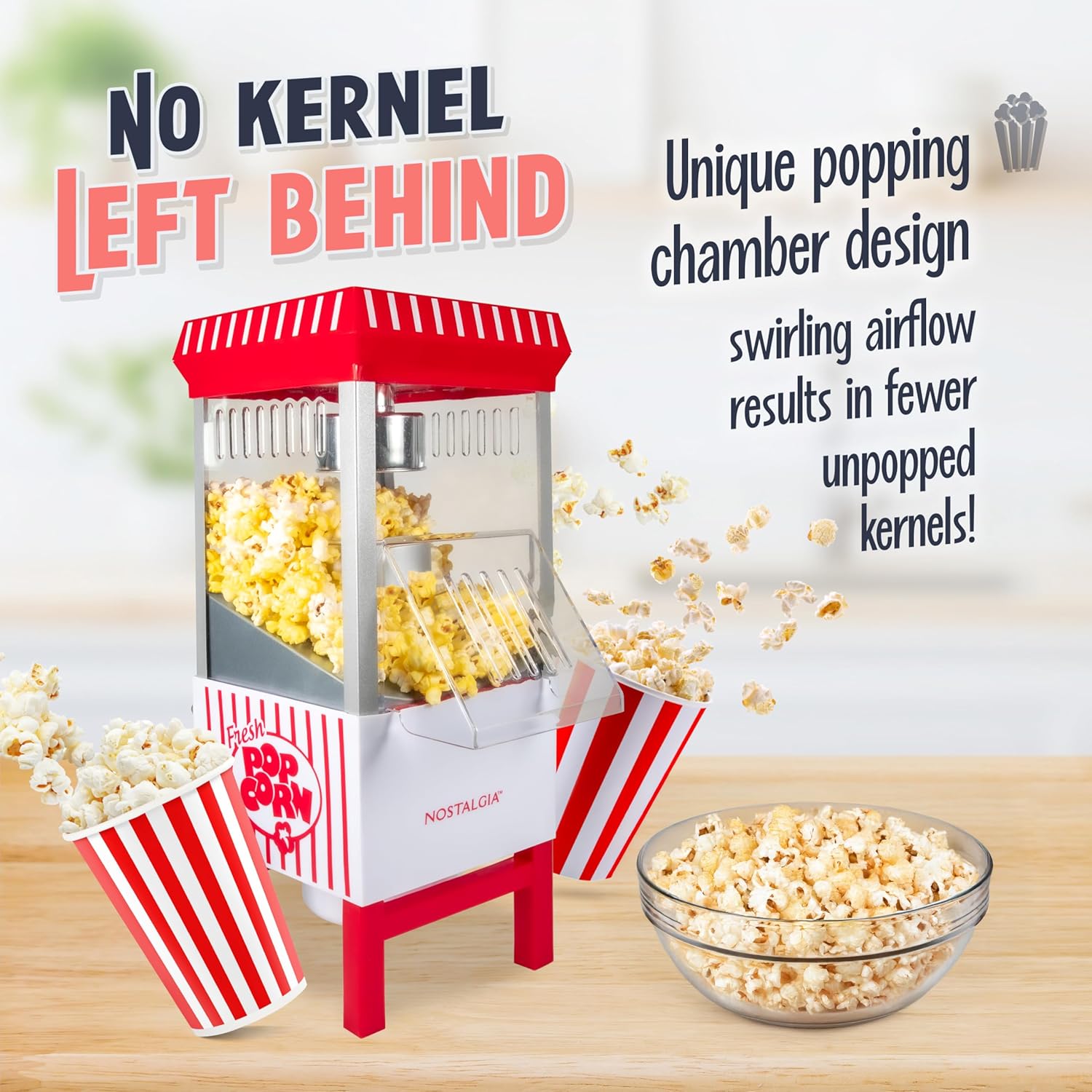 Nostalgia Vintage Hot-Air Popcorn Maker Machine