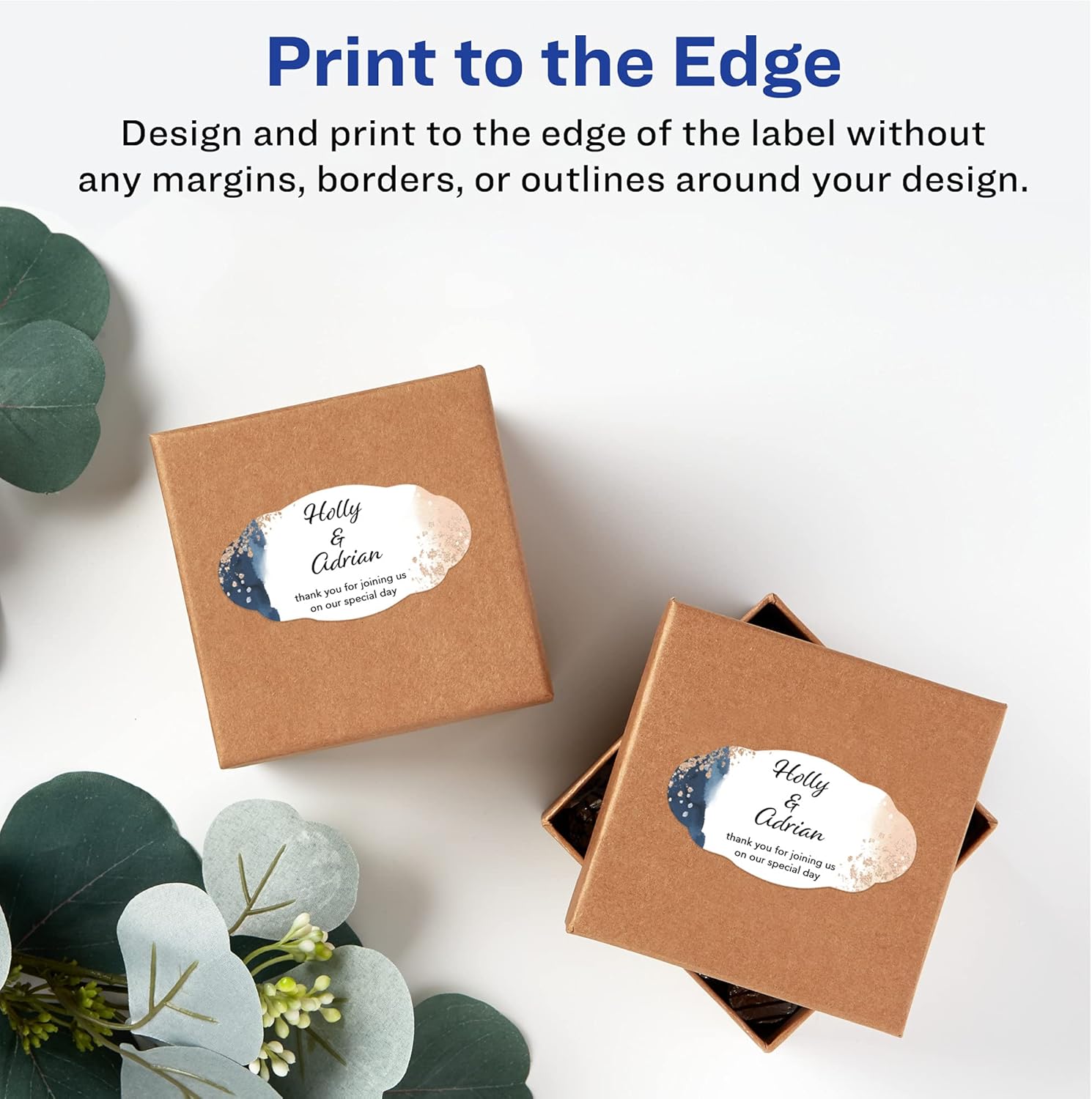 AVERY Matte White Oval Scalloped Labels, Sure Feed Technology, 1-1/8 x 2-1/4