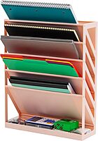 Mind Reader 5-Tier Vertical File Holder, Desktop Organizer, Wall Mount