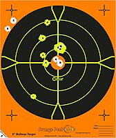 CALDWELL Orange Peel Bullseye Targets with Flake Off Material and Strong Adhesive