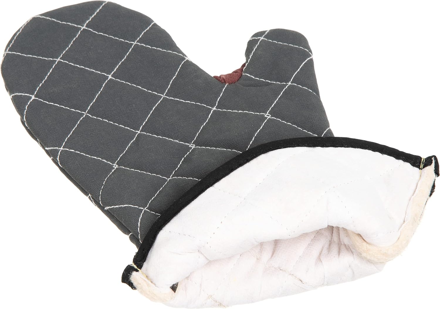 San Jamar Bestguard Oven Mitt with Reinforced Webguard Plus, Cotton, 15 Inches, Black