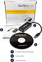 StarTech.com USB to Gigabit Ethernet Adapter with USB Port