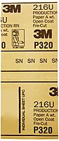 3MO 3M Gold Abrasive Sheet 216U, 3-2/3 in x 9 in, 100 Sheets