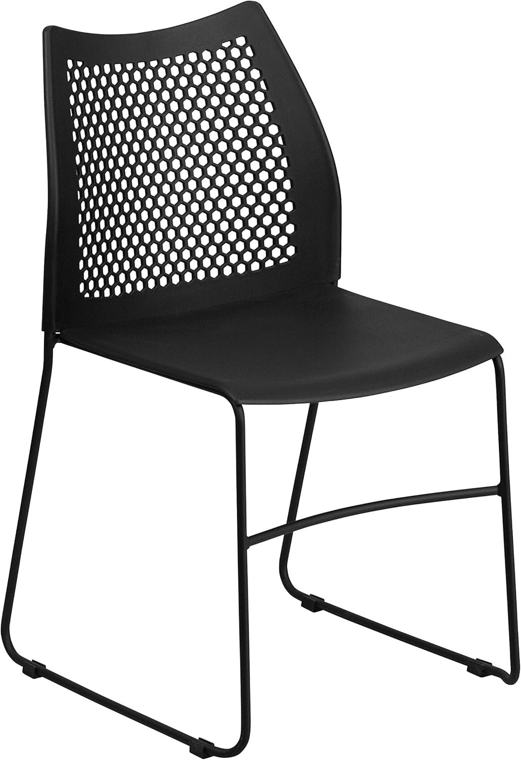 Flash Furniture HERCULES Series 661 lb Capacity Stack Chair with Air-Vent Back and Sled Base