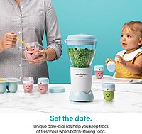 NutriBullet NBY-50100 Baby Complete Food-Making System, 32-Oz, White, Blue, Clear 32-oz.