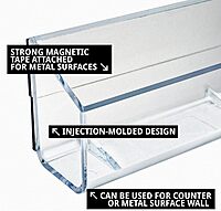 Azar Displays Magnetic Business Card Holders, 1-5/8in x 3-3/4in, Clear, Pack Of 10 Holders