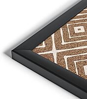 U BRANDS Fashion Cork Bulletin Board, Black Wood Frame