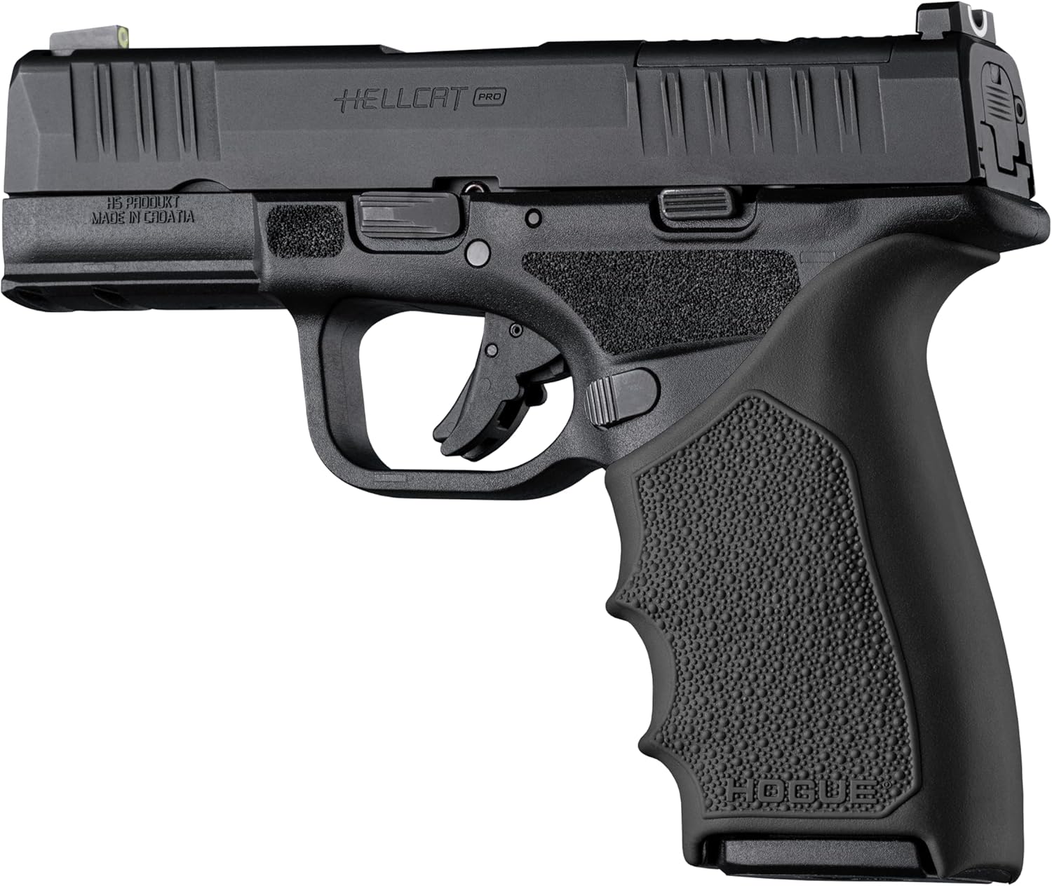 Hogue HandAll Beavertail Rubber Grip Sleeve for Springfield Armory Hellcat Pro Black One Size
