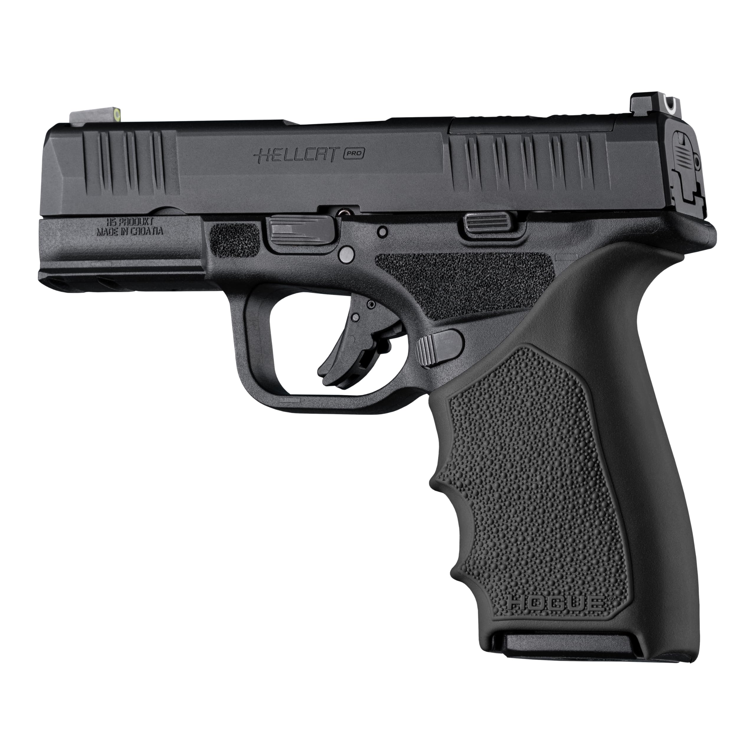 Hogue HandAll Beavertail Rubber Grip Sleeve for Springfield Armory Hellcat Pro Black One Size