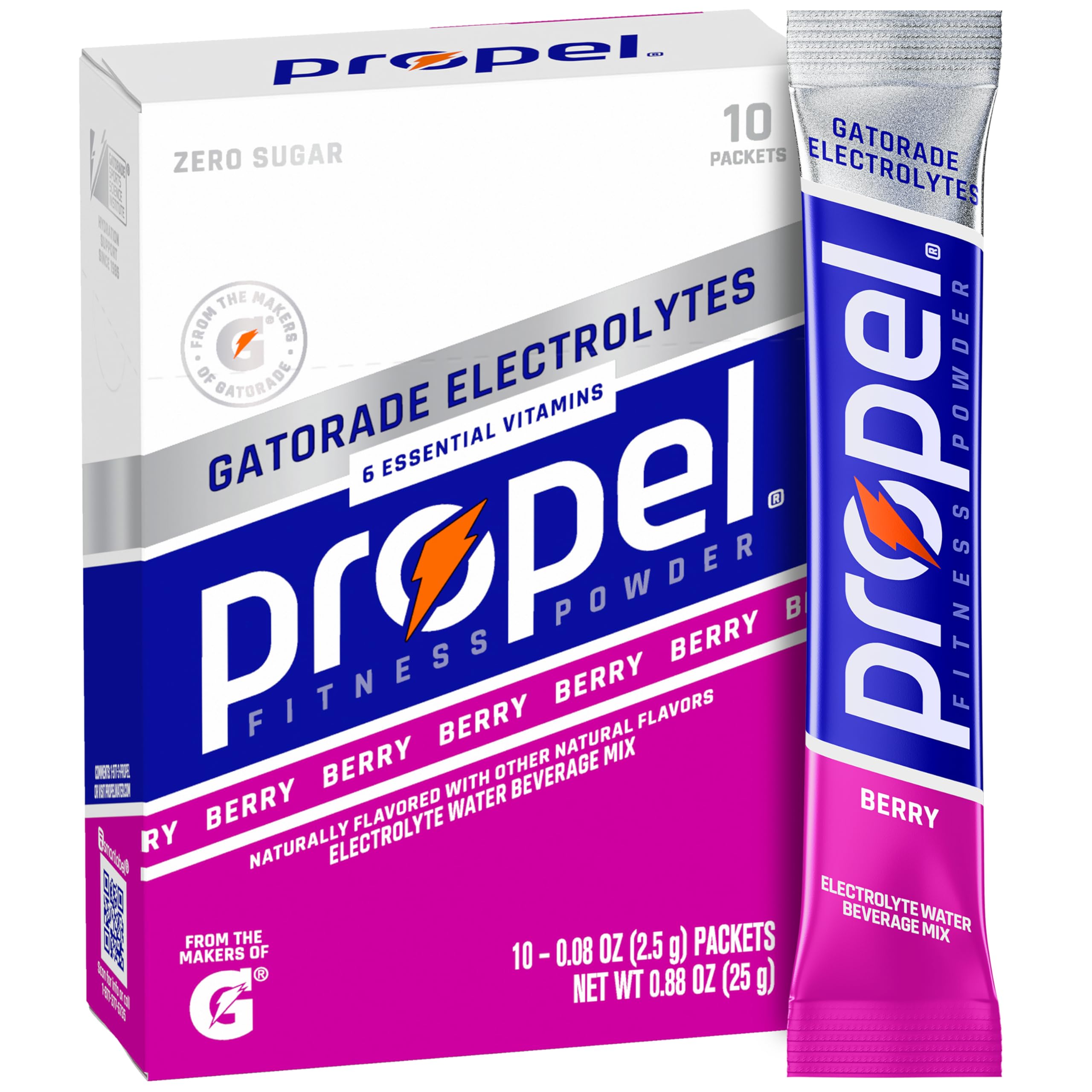 PROPEL Electrolyte Enhanced Water Drink Mix Powder Packets, Zero Calorie & Zero Sugar