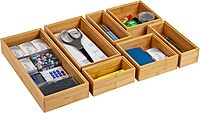 MIND READER Drawer Organizer Set, Multi-Piece Storage Trays for Kitchen, Bathroom, Office & More