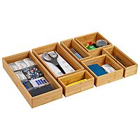 MIND READER Drawer Organizer Set, Multi-Piece Storage Trays for Kitchen, Bathroom, Office & More