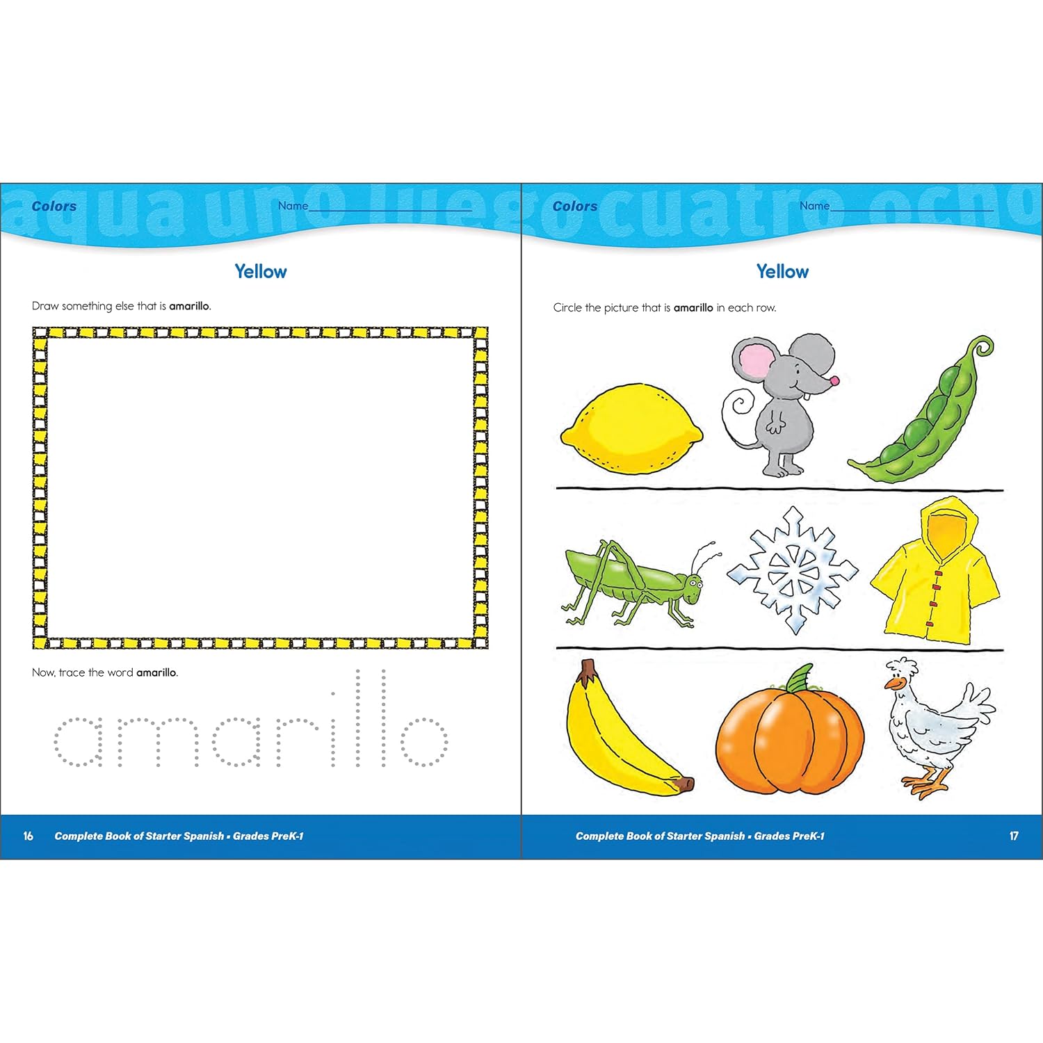 Complete Book of Starter Spanish Workbook for Kids, PreK-Grade 1 Spanish Learning, Basic Spanish Vocabulary, Colors, Shapes