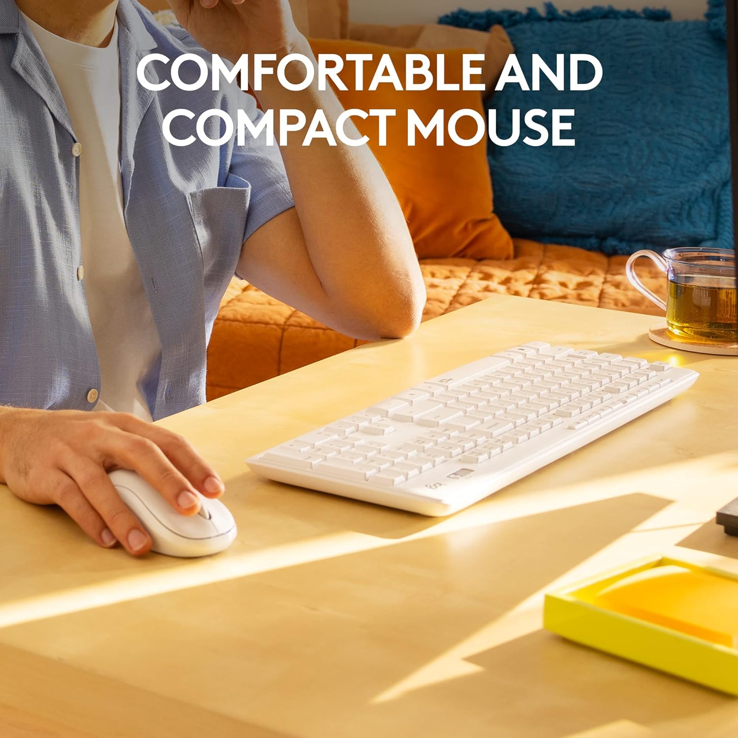 Logitech MK295 Wireless Mouse & Keyboard Combo with SilentTouch Technology, Full Numpad