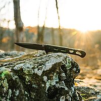 Schrade Delta Class Inert CLR 8in with 3.5in AUS-10 Steel Blade and Aluminum Handle for EDC, Black