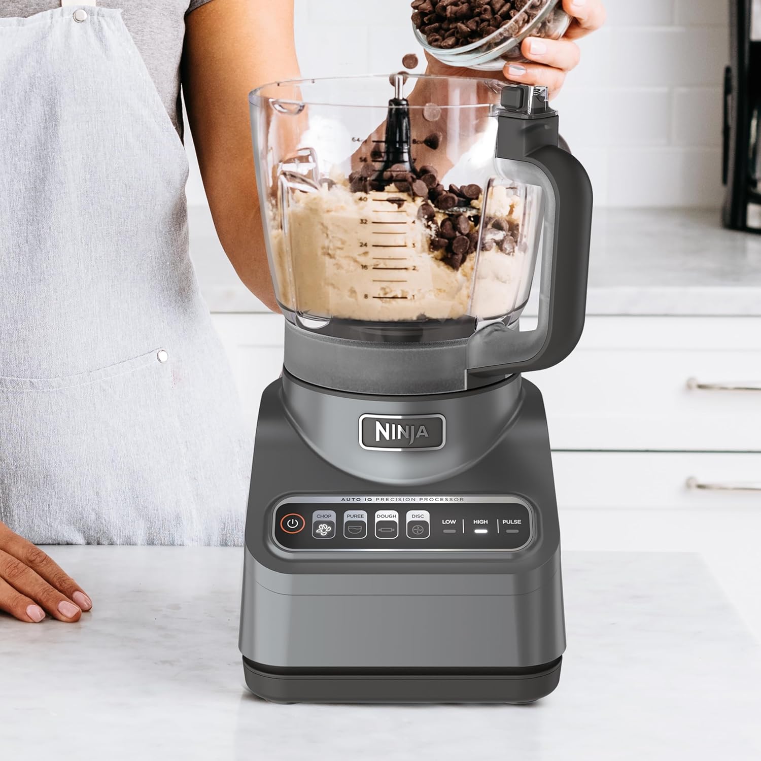 Ninja Food Processor, Professional Plus, 1000 Peak Watts, 4 Functions for Chopping, Slicing