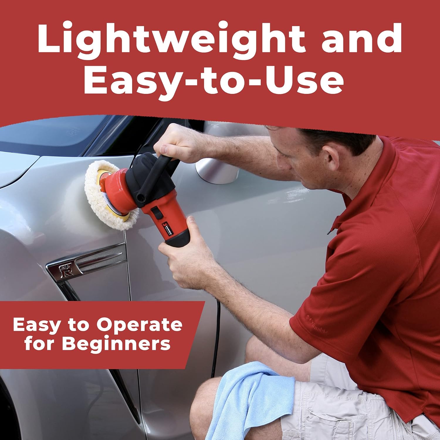 Shurhold 3101 Dual Action Random Orbital Car Boat Buffer Polisher Starter Kit with 16oz Pro Polish Wax & Sealant