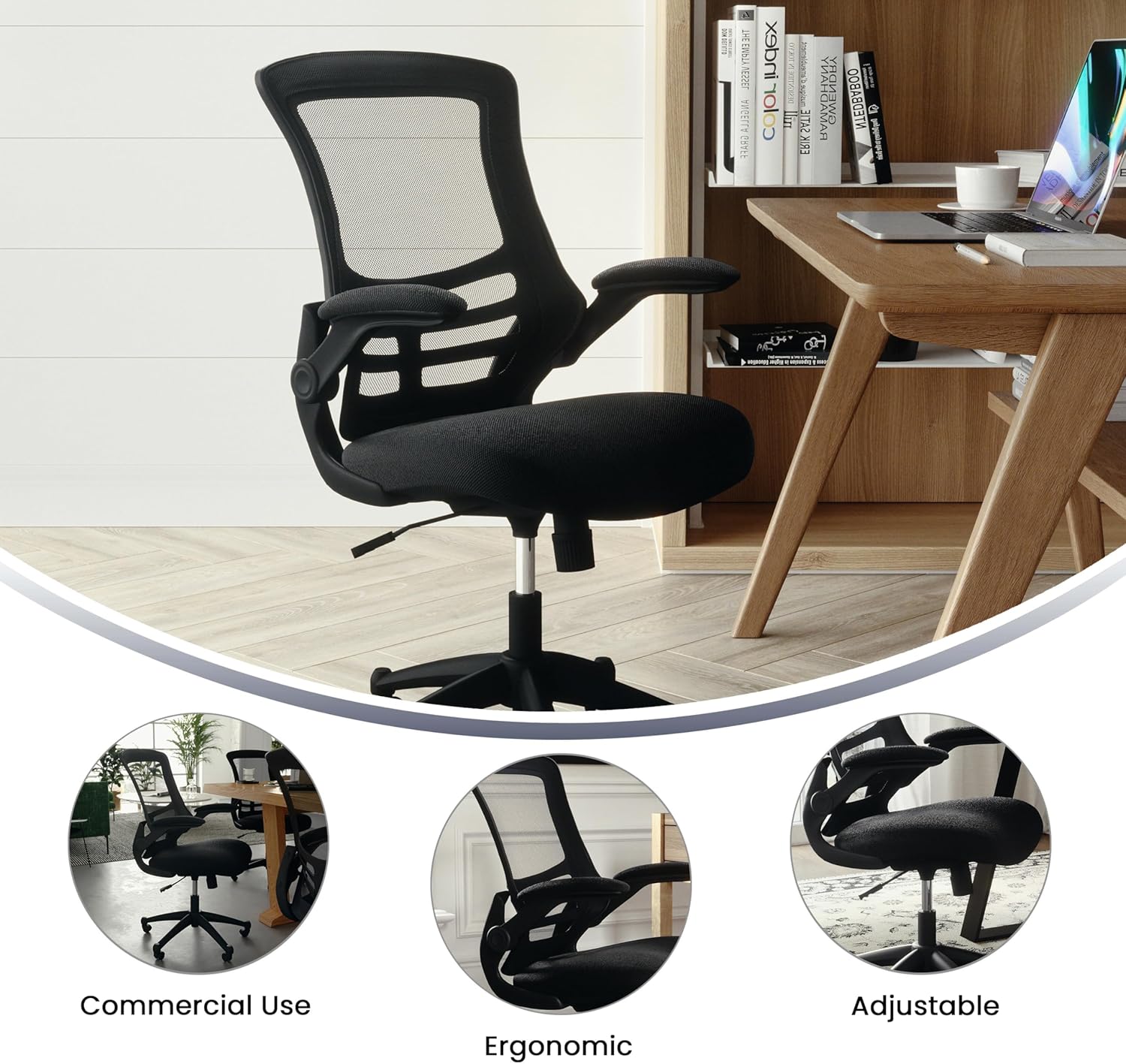 Flash Furniture Kelista Mid-Back Mesh Swivel Office Chair