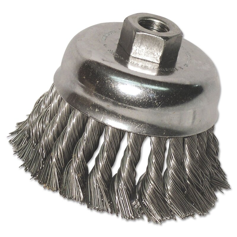 Knot Cup Brushes - 6" knot cup sr-6.025 5/8-11