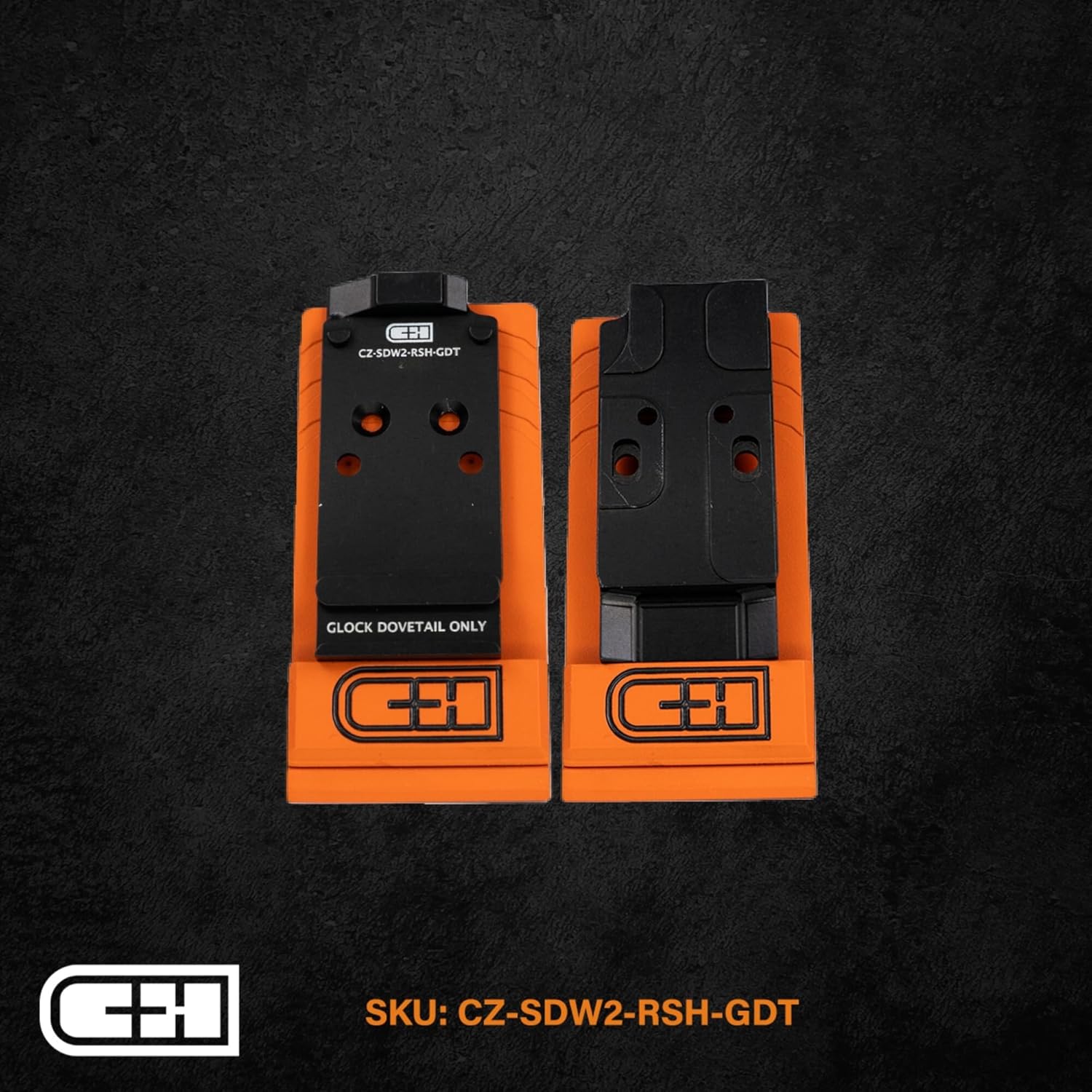 C+H Precision Red Dot Mounting Plate | Compatible with CZ Shadow 2 Optics Ready Models and Compatible with Trijicon RMR/SRO