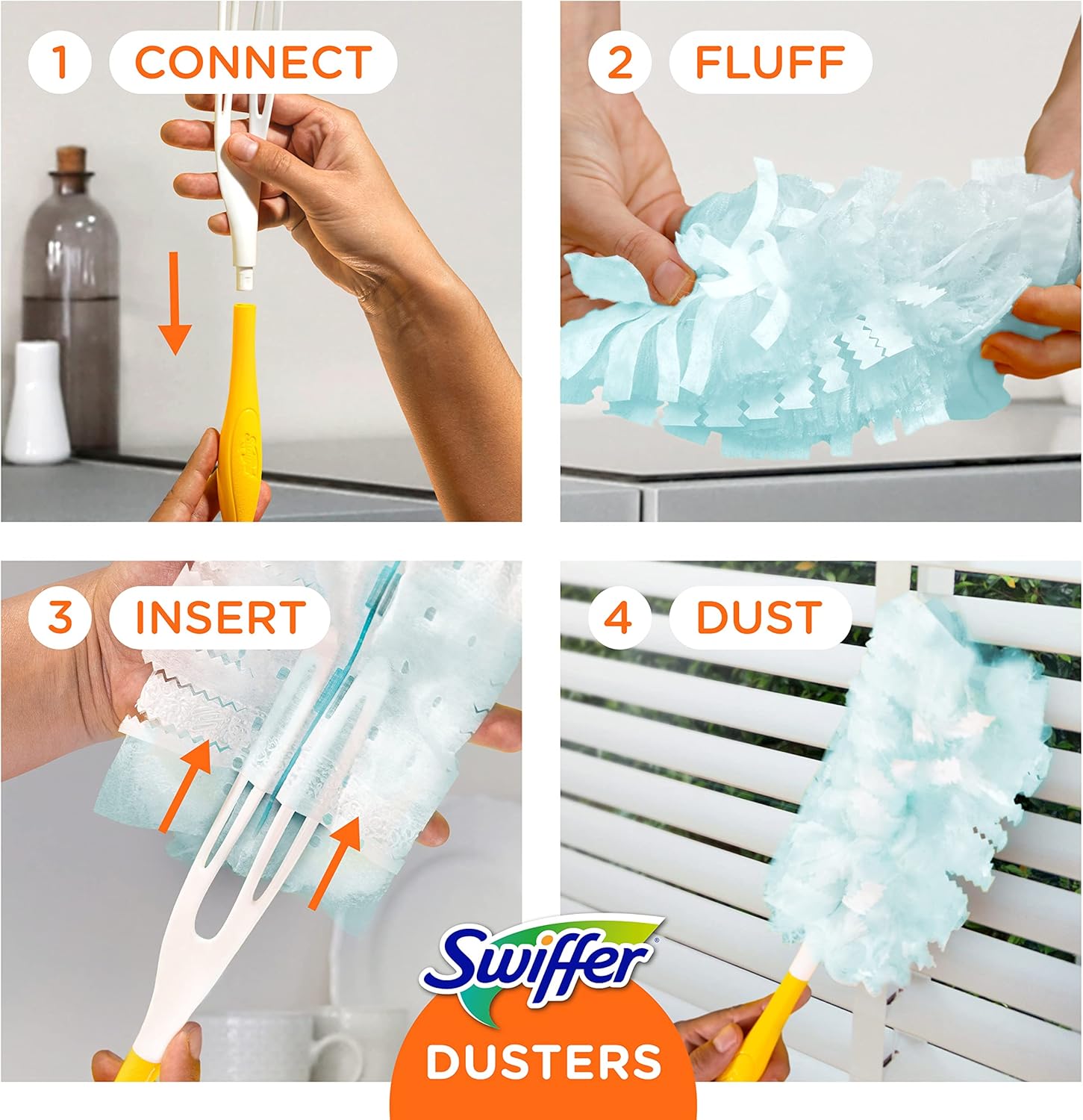 Swiffer Dusters Refill for Cleaning, Made by SWIFFER, Feather & Microfiber Duster Disposable Alternative