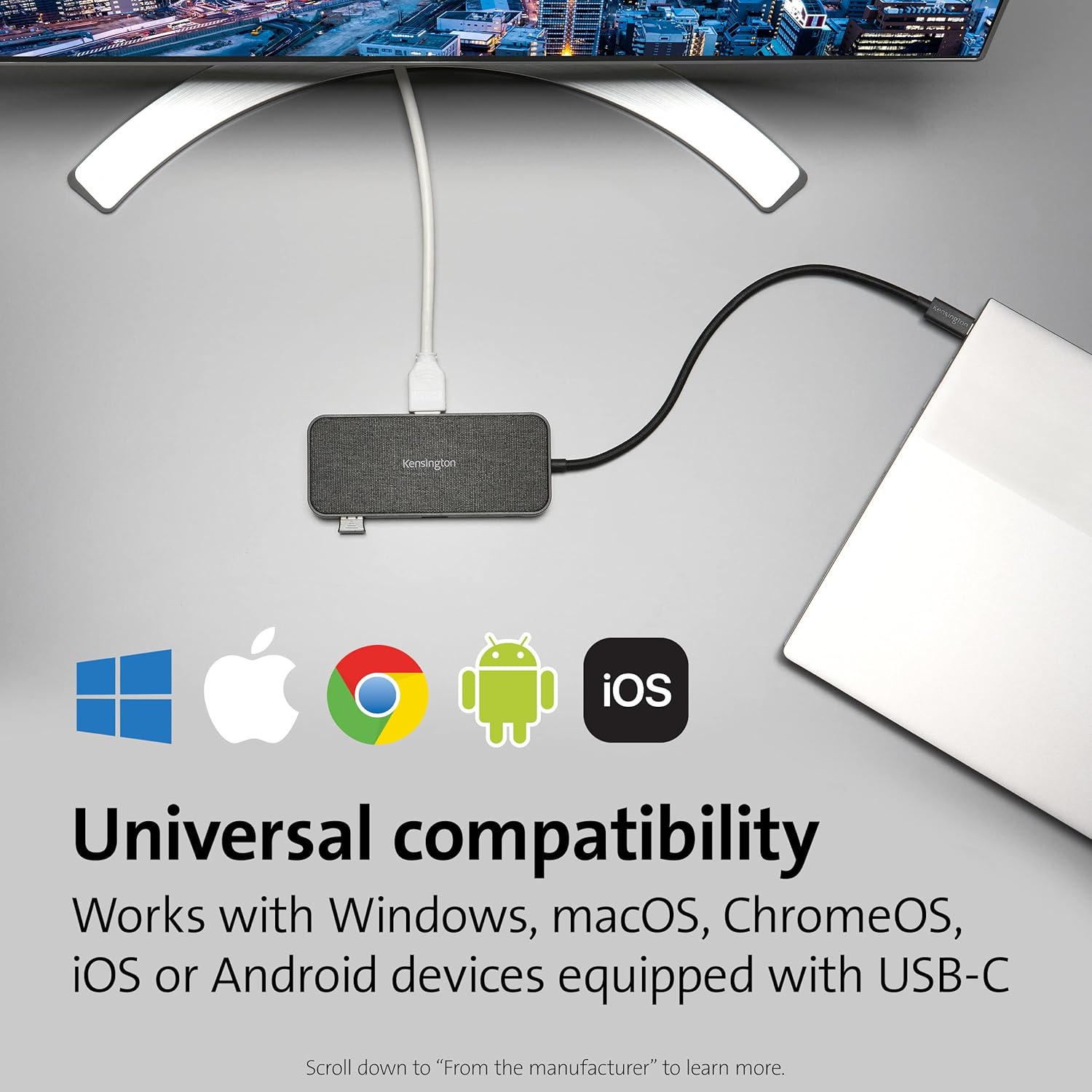 Kensington SD1650P USB-C 4K Docking Station with 100W Power Pass-Through