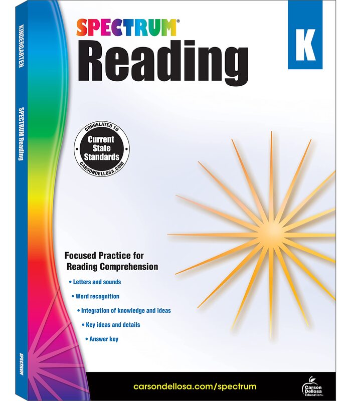 Spectrum Reading Comprehension Kindergarten Workbook, Ages 5 to 6, Kindergarten Reading Comprehension, Letters and Sounds