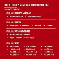 3M Scotch-Brite Surface Conditioning Disc for Sanding – Metal Surface Prep – Hook and Loop – Aluminum Oxide