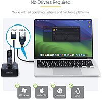 StarTech.com 1:1 M.2 NVMe Drive Duplicator, 90GBpm Standalone M.2 SSD Cloner/Copier, USB-C 3.2 20Gbps M.2 Dual-Bay Drive Dock