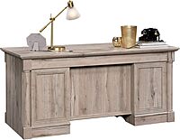 Sauder Palladia Executive Desk with Keyboard Tray and Cord Management