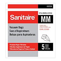 Sanitaire MM Premium Paper Bag (Pack of 5), Fits Models S3680 & SC3680 Canister Vacuums, 63253A, White
