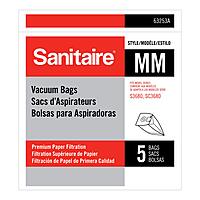 Sanitaire MM Premium Paper Bag (Pack of 5), Fits Models S3680 & SC3680 Canister Vacuums, 63253A, White