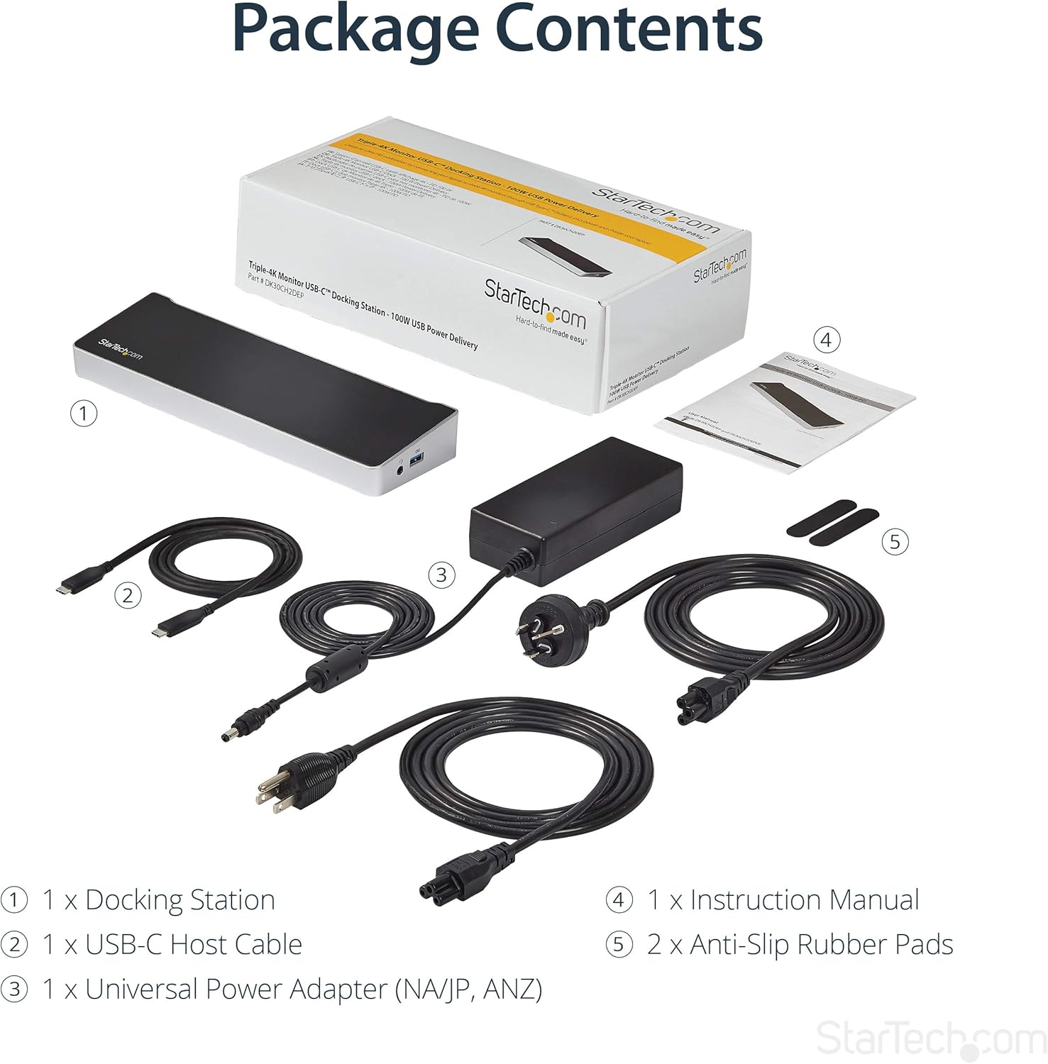 StarTech.com Universal USB-C Laptop Docking Station (Dual & Triple Monitor)
