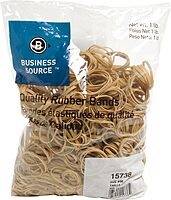 Business Source Quality Rubber Bands - Size: #30 - 2in Length x 0.1in Width - Sustainable - Rubber - Crepe - 1150 / Pack
