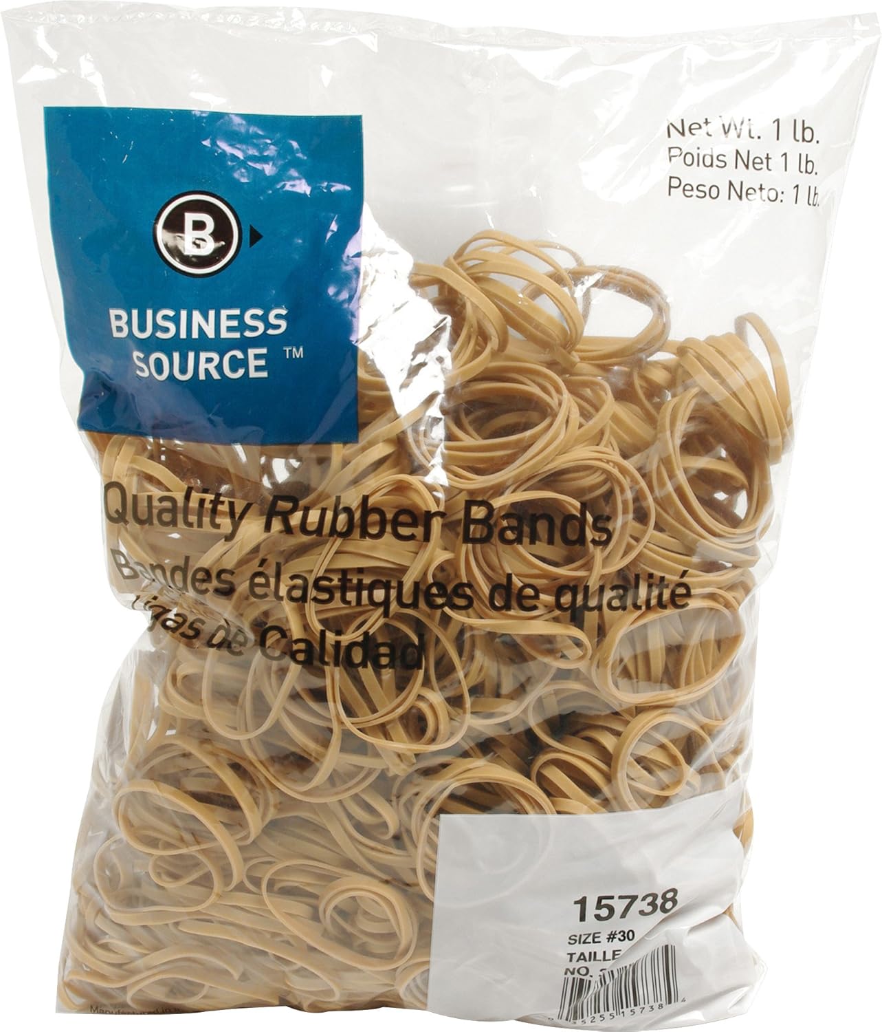 Business Source Quality Rubber Bands - Size: #30 - 2in Length x 0.1in Width - Sustainable - Rubber - Crepe - 1150 / Pack