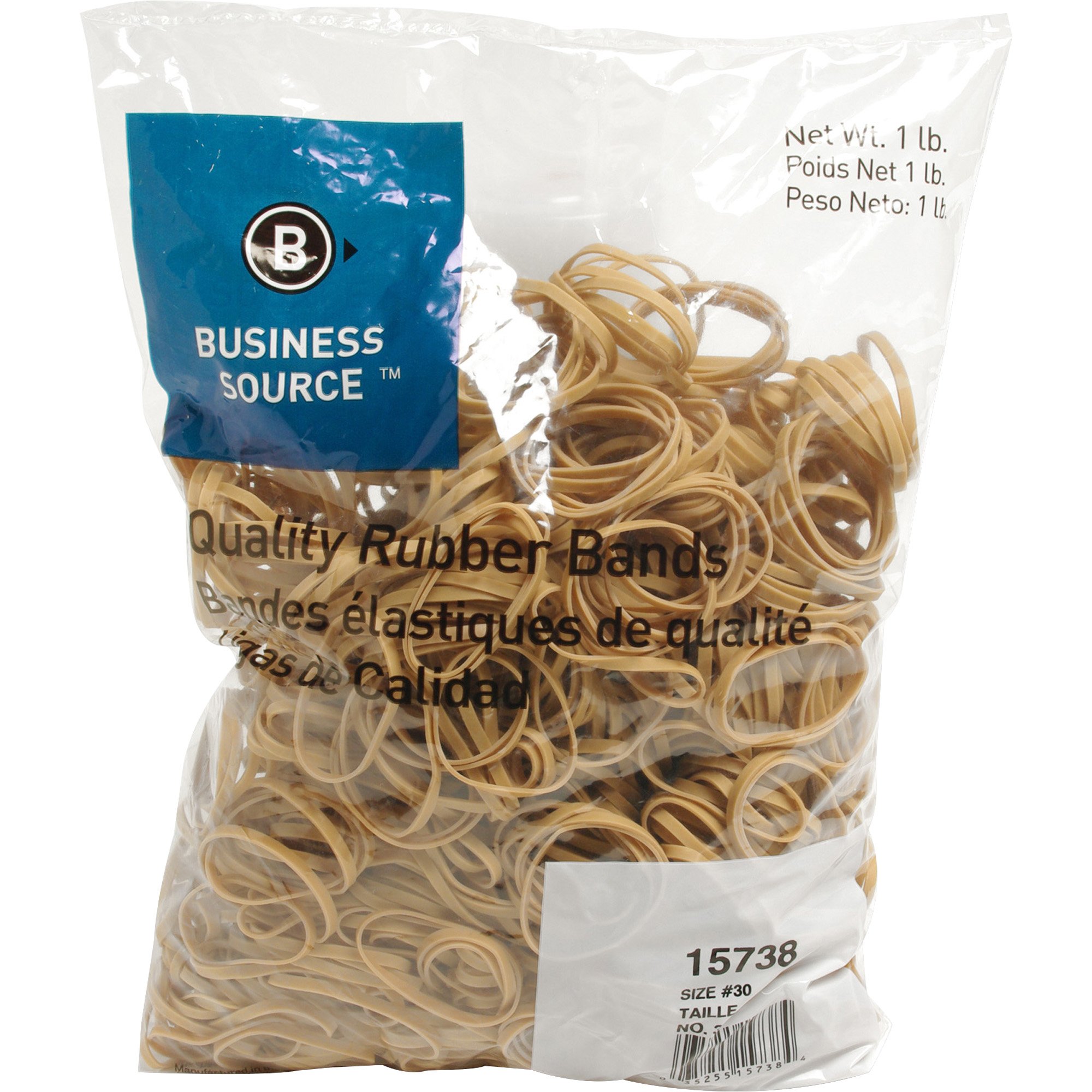 Business Source Quality Rubber Bands - Size: #30 - 2in Length x 0.1in Width - Sustainable - Rubber - Crepe - 1150 / Pack