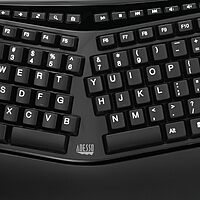 TruForm AKB-150UB-TAA Desktop Ergonomic Keyboard (TAA Compliant) 105-Key US Layout with Split Key Design Multimedia Keys