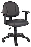 Boss Office Products Posture Task Chair with Adjustable Arms in Black Adjustable Arms Chair