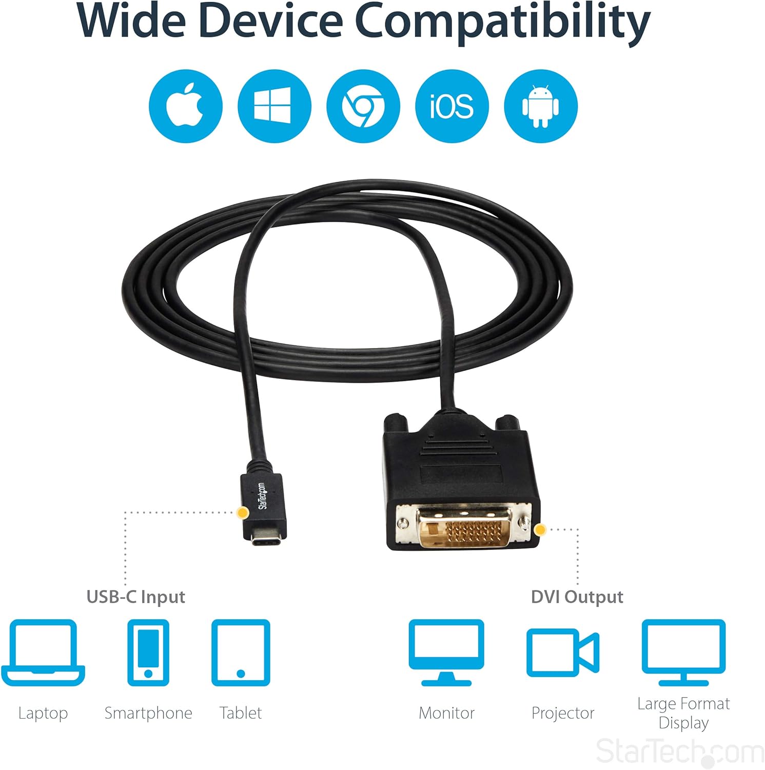 StarTech.com USB-C to DVI Cable