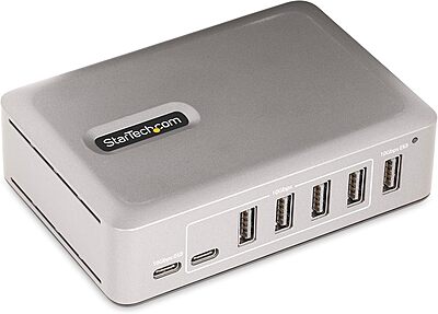 StarTech.com 7-Port USB-C Hub - 5X USB-A/2x USB-C - Self-Powered with65W Power Supply - USB 3.1 10Gbps