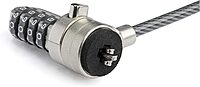 StarTech.com Universal Laptop Cable Lock Expansion Loop - 6” (15cm) Anti Theft 4-Digit Combination K-Slot Lock - Computer Security Cable to Create Twin/Multi-Head Lock for Multiple Devices, TAA