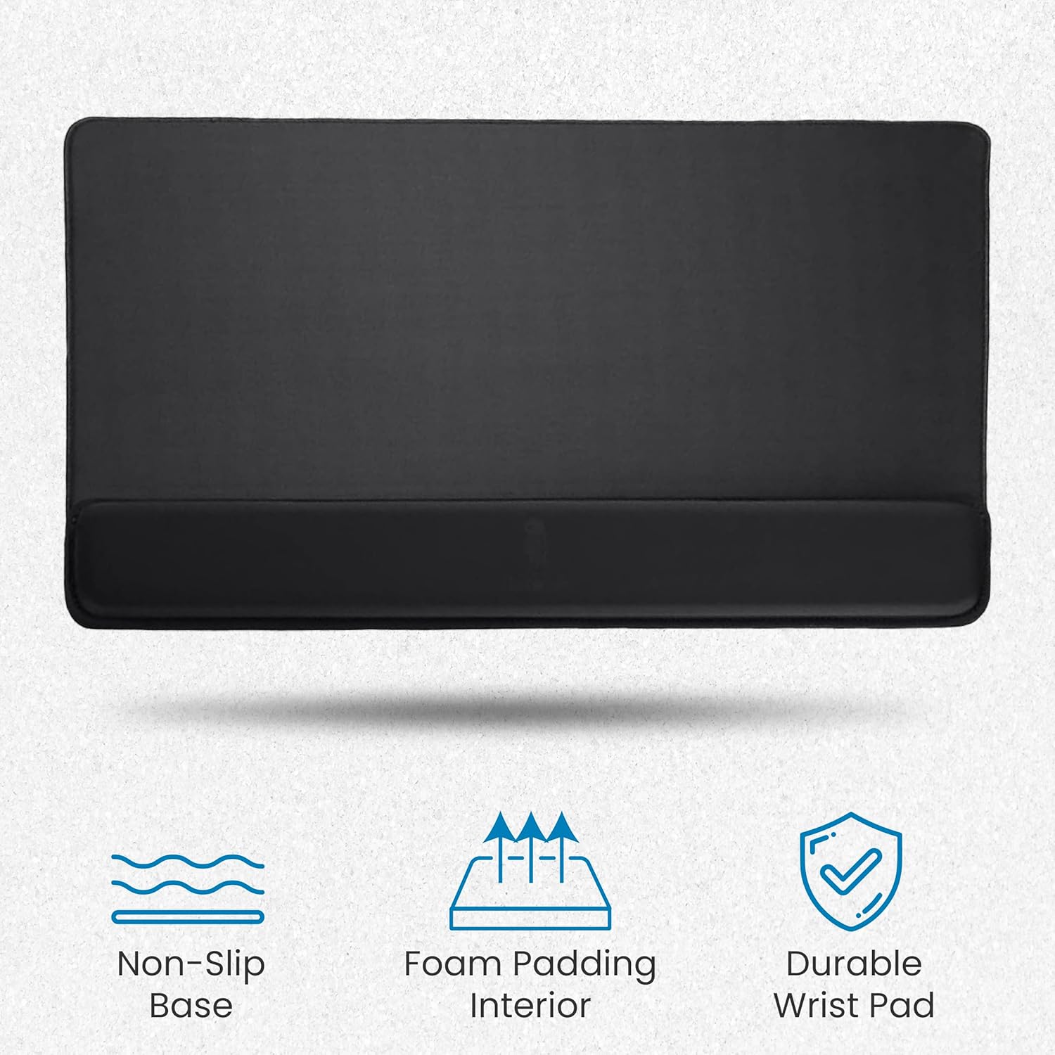 OTM Essentials 22" Foam Keyboard Wrist Rest, Non-Slip Base, Lycra Exterior, Foam Padding Interior, Optimum Wrist Support