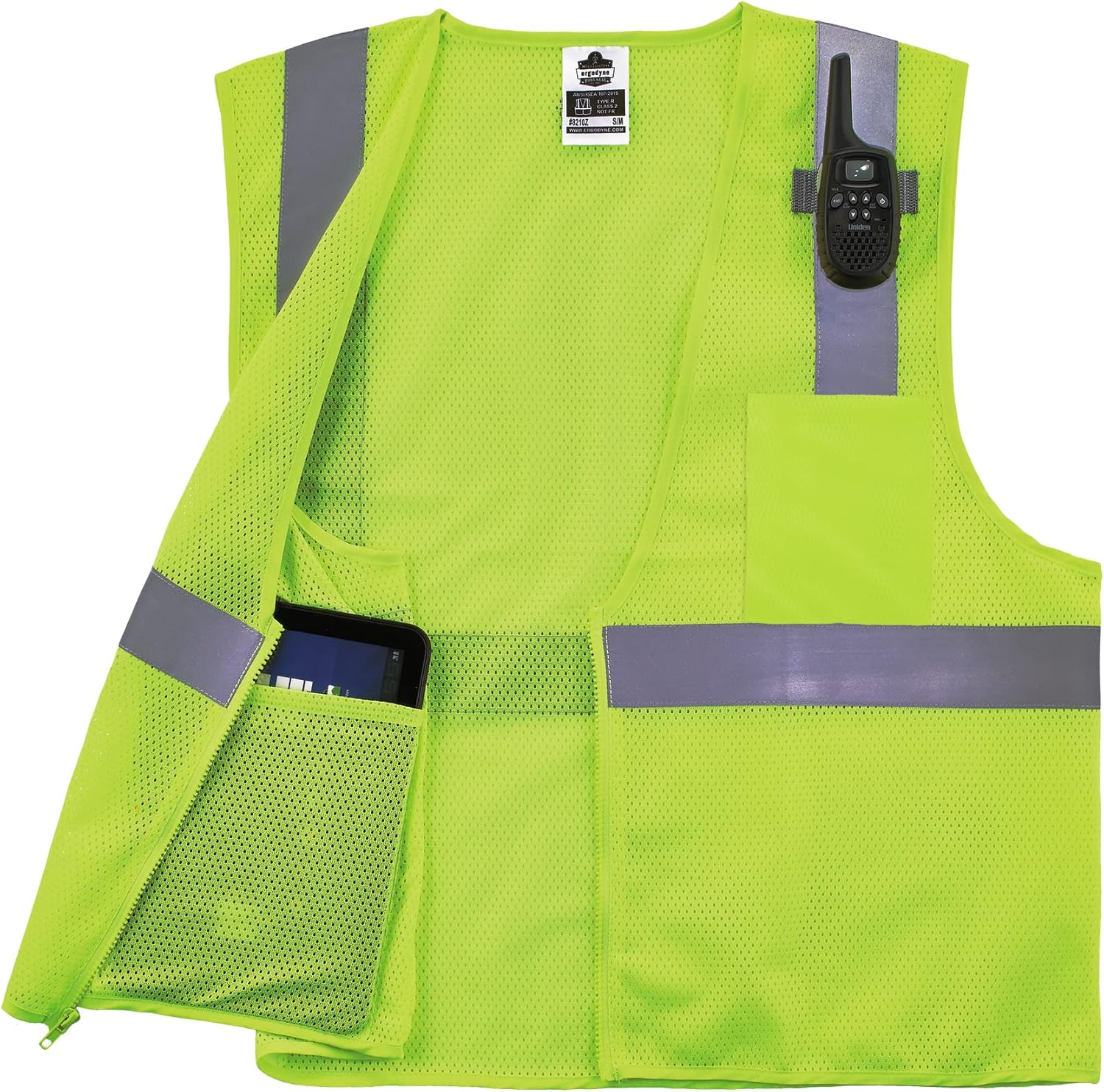 Ergodyne GloWear 8210Z ANSI Economy High-Visibility Reflective Safety Vest (Zipper Closure)