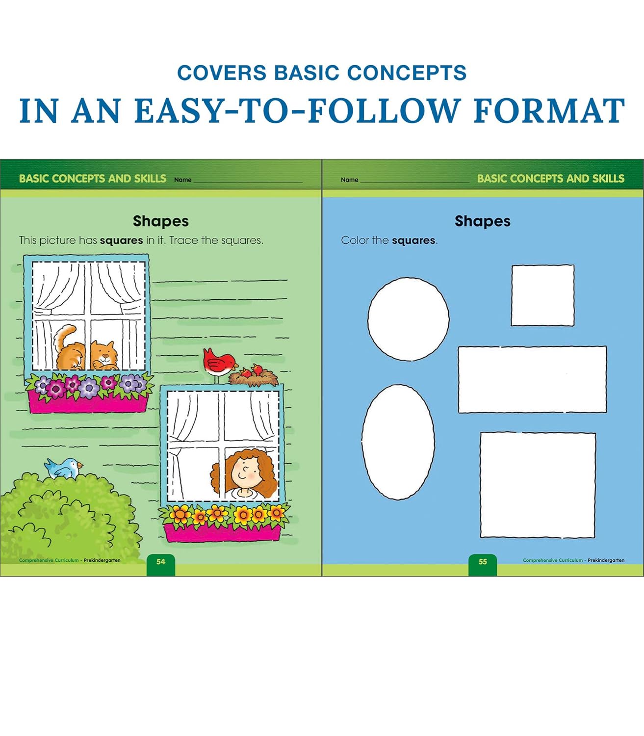 Carson Dellosa Comprehensive Curriculum of Basic Skills Preschool Workbook, Toddler Activity Book With Alphabet, Colors, Shapes, Counting, Phonics, and Pre Writing Practice
