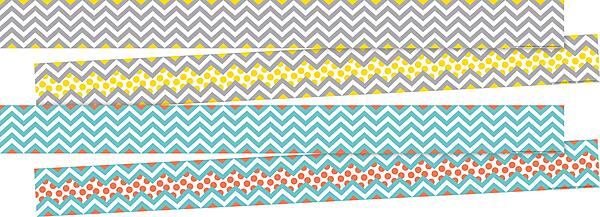 BARKER CREEK Double-Sided Chevron Classroom Border Trim