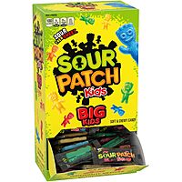 SOUR PATCH KIDS Big Kids Individually Wrapped Soft & Chewy Candy, Bulk Candy, School Snacks, 240 Count Box