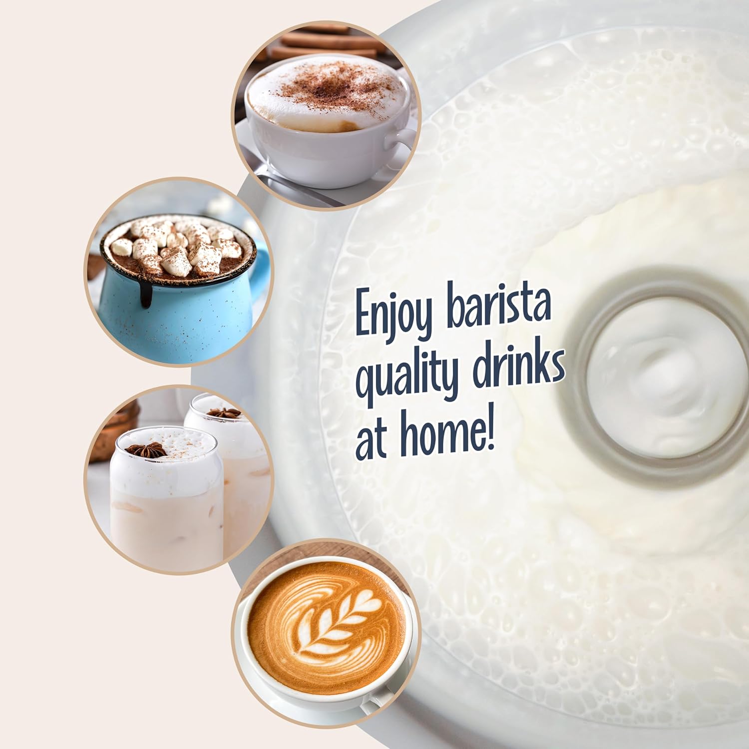 Nostalgia 32 Oz Frother and Hot Chocolate Maker, Warm or Cold Milk Foam, Includes Cocoa Bomb Mold, for Coffees, Lattes