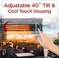 BLACK+DECKER 1500W Outdoor Electric Patio Heater with Remote Control