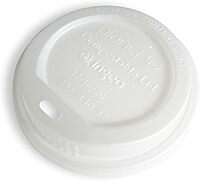 Planet+ 100% Compostable PLA Hot Cup Lid, Fits 10-20oz Hot Cups, 1000-Count Case