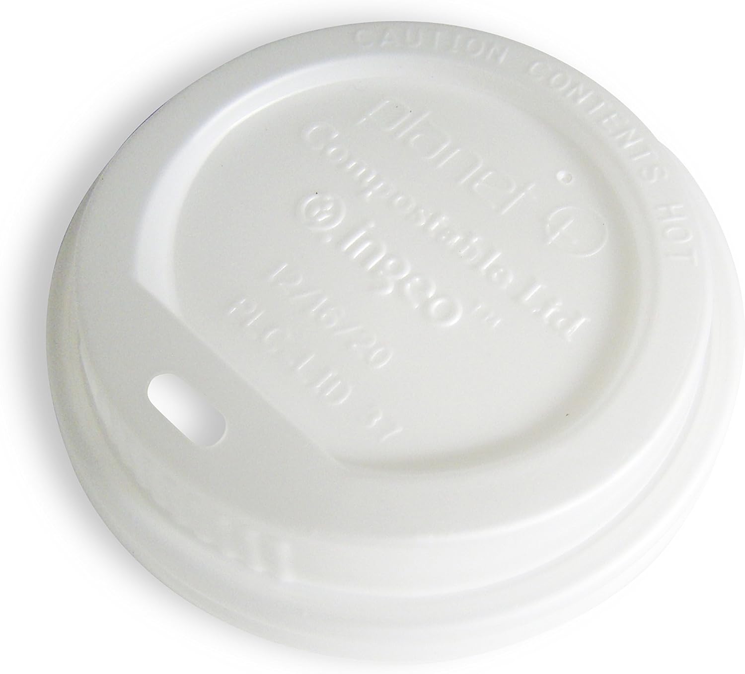 Planet+ 100% Compostable PLA Hot Cup Lid, Fits 10-20oz Hot Cups, 1000-Count Case